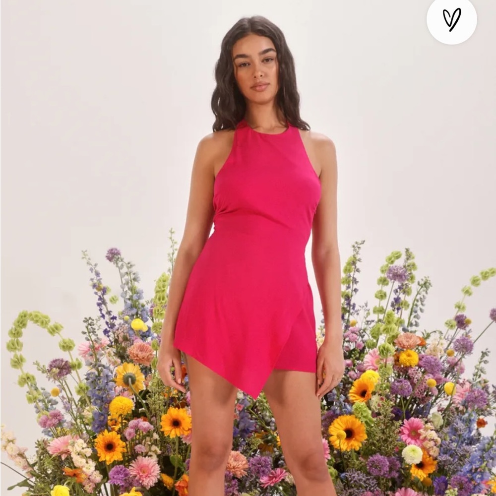Lulus hot pink romper
